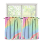 Pastel Holographic Print Tier Curtains