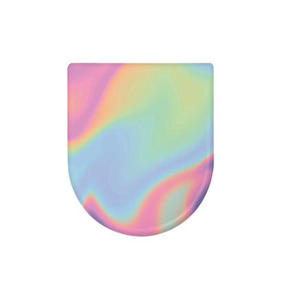 Pastel Holographic Print Toilet Lid Cover