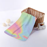 Pastel Holographic Print Towel