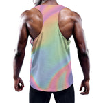 Pastel Holographic Print Training Tank Top