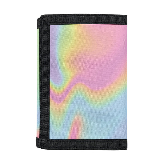 Pastel Holographic Print Trifold Wallet