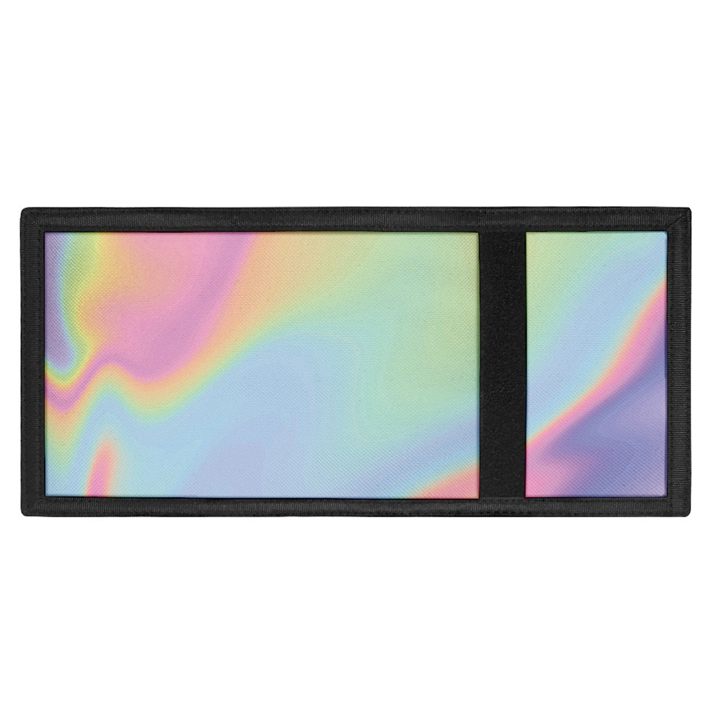 Pastel Holographic Print Trifold Wallet