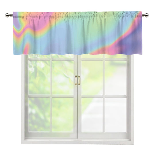 Pastel Holographic Print Window Valance