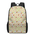 Pastel Macaron Pattern Print 17 Inch Backpack