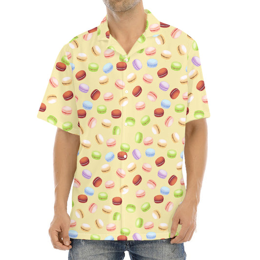 Pastel Macaron Pattern Print Aloha Shirt