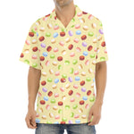 Pastel Macaron Pattern Print Aloha Shirt