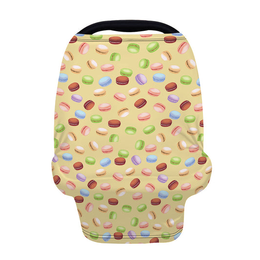 Pastel Macaron Pattern Print Baby Seat Cover