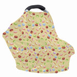 Pastel Macaron Pattern Print Baby Seat Cover