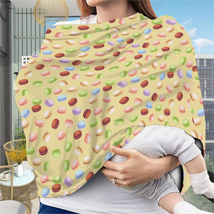 Pastel Macaron Pattern Print Baby Seat Cover
