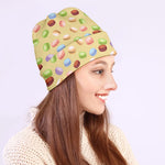 Pastel Macaron Pattern Print Beanie