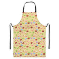 Pastel Macaron Pattern Print Bib Apron With Pocket