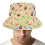 Pastel Macaron Pattern Print Bucket Hat