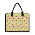 Pastel Macaron Pattern Print Canvas Tote Bag