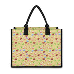 Pastel Macaron Pattern Print Canvas Tote Bag