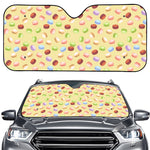 Pastel Macaron Pattern Print Car Windshield Sun Shade