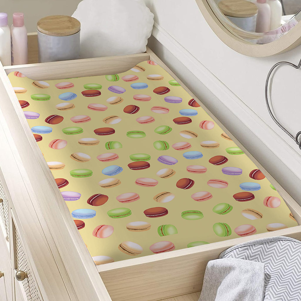 Pastel Macaron Pattern Print Changing Pad Cover