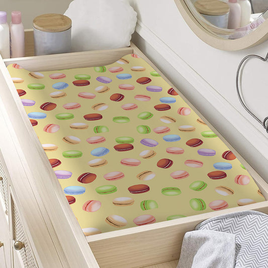 Pastel Macaron Pattern Print Changing Pad Cover