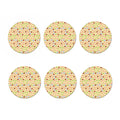 Pastel Macaron Pattern Print Coaster Set