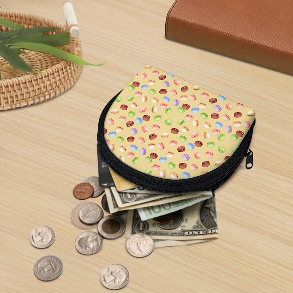 Pastel Macaron Pattern Print Coin Purse