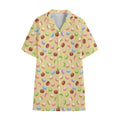 Pastel Macaron Pattern Print Cotton Hawaiian Shirt