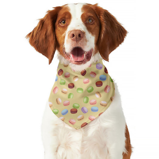 Pastel Macaron Pattern Print Dog Bandana