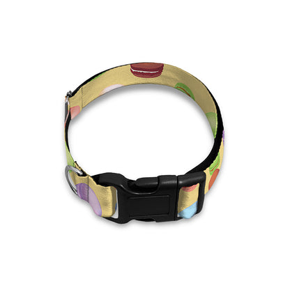 Pastel Macaron Pattern Print Dog Collar