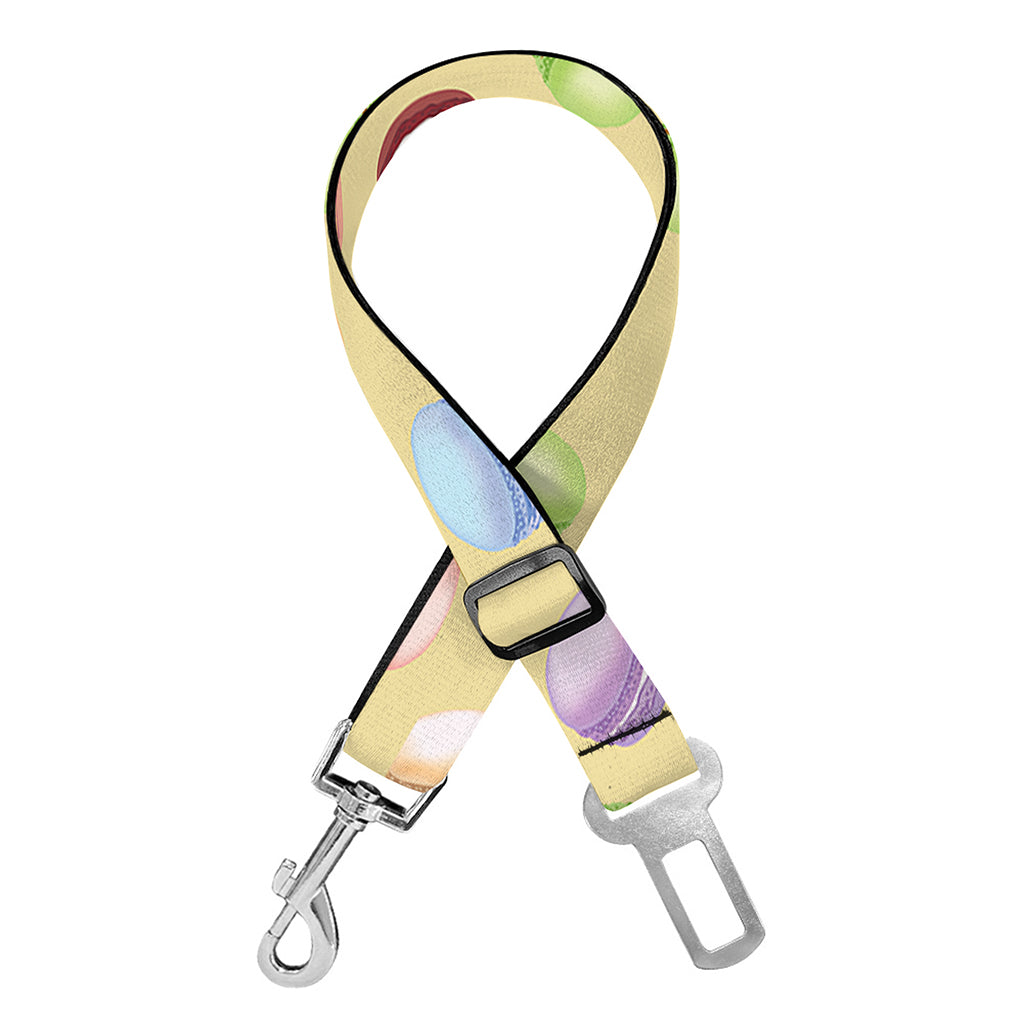 Pastel Macaron Pattern Print Dog Seat Belt