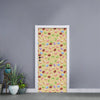 Pastel Macaron Pattern Print Door Sticker