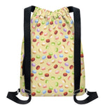 Pastel Macaron Pattern Print Drawstring Backpack