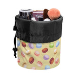 Pastel Macaron Pattern Print Drawstring Makeup Bag