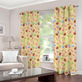 Pastel Macaron Pattern Print Extra Wide Grommet Curtains