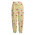 Pastel Macaron Pattern Print Fleece Lined Knit Pants