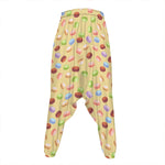 Pastel Macaron Pattern Print Hammer Pants
