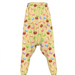 Pastel Macaron Pattern Print Hammer Pants