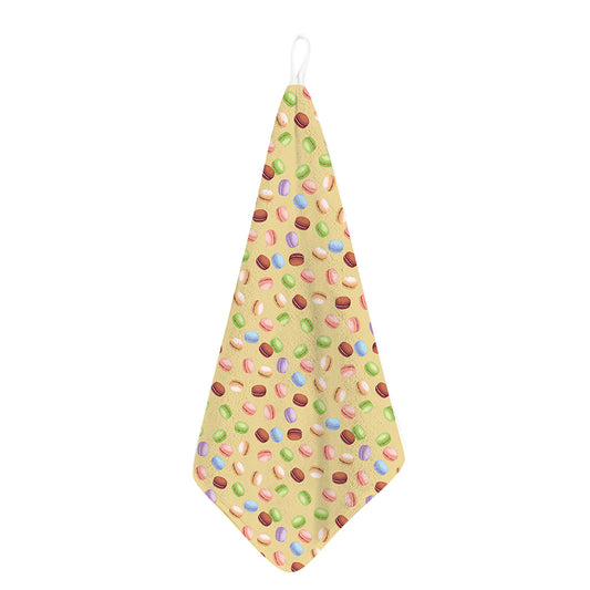 Pastel Macaron Pattern Print Hand Towel