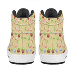 Pastel Macaron Pattern Print High Top Leather Sneakers