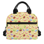 Pastel Macaron Pattern Print Insulated Lunch Bag
