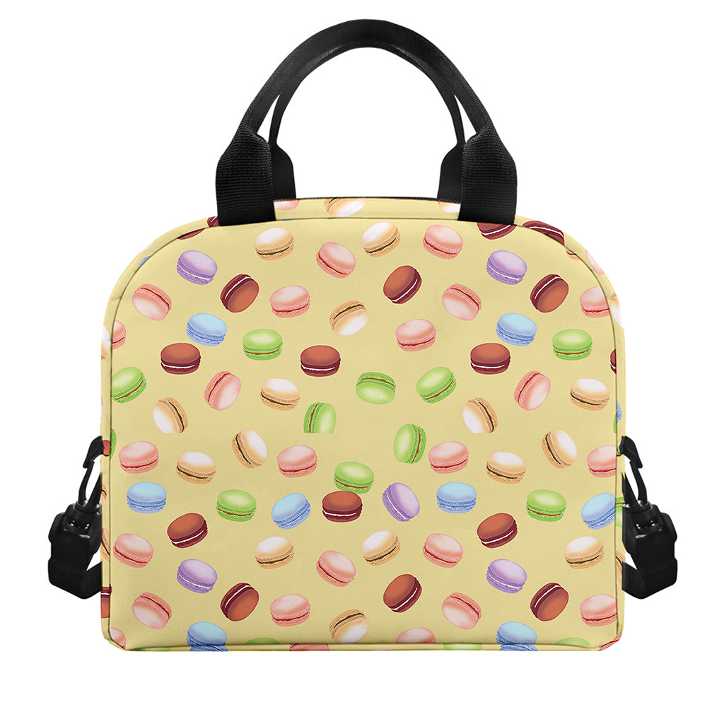 Pastel Macaron Pattern Print Insulated Lunch Bag