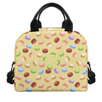Pastel Macaron Pattern Print Insulated Lunch Bag