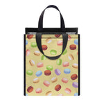 Pastel Macaron Pattern Print Insulated Lunch Tote