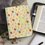 Pastel Macaron Pattern Print Leather Bible Cover