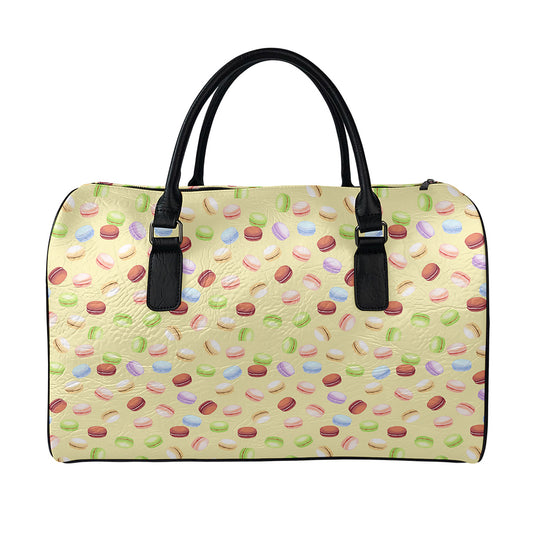 Pastel Macaron Pattern Print Leather Duffle Bag