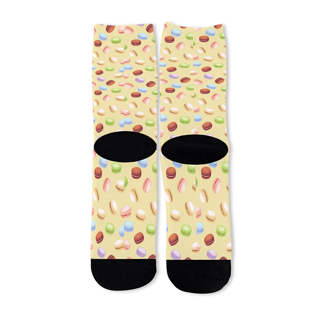 Pastel Macaron Pattern Print Long Socks