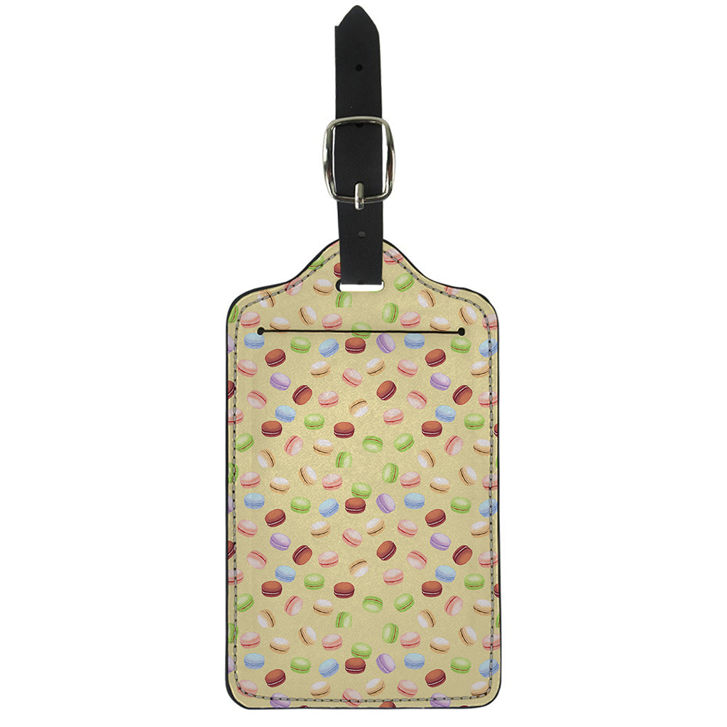 Pastel Macaron Pattern Print Luggage Tag