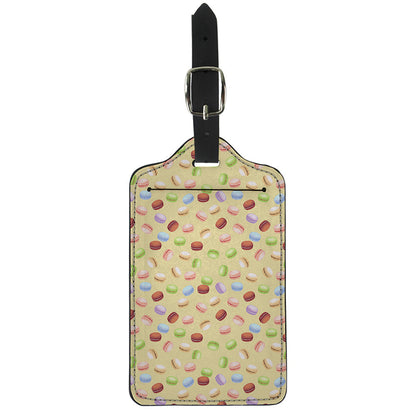Pastel Macaron Pattern Print Luggage Tag