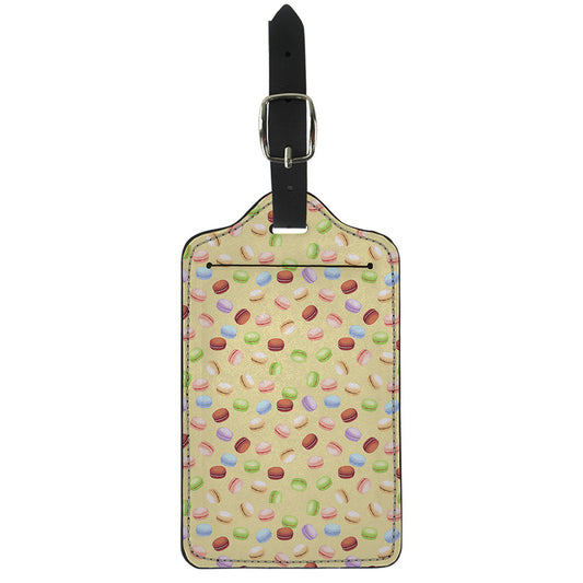 Pastel Macaron Pattern Print Luggage Tag