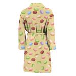 Pastel Macaron Pattern Print Men's Bathrobe