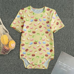 Pastel Macaron Pattern Print Men's Bodysuit