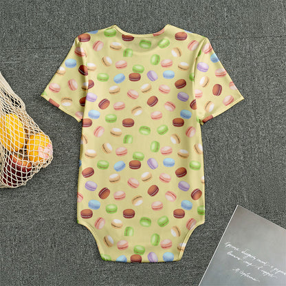 Pastel Macaron Pattern Print Men's Bodysuit