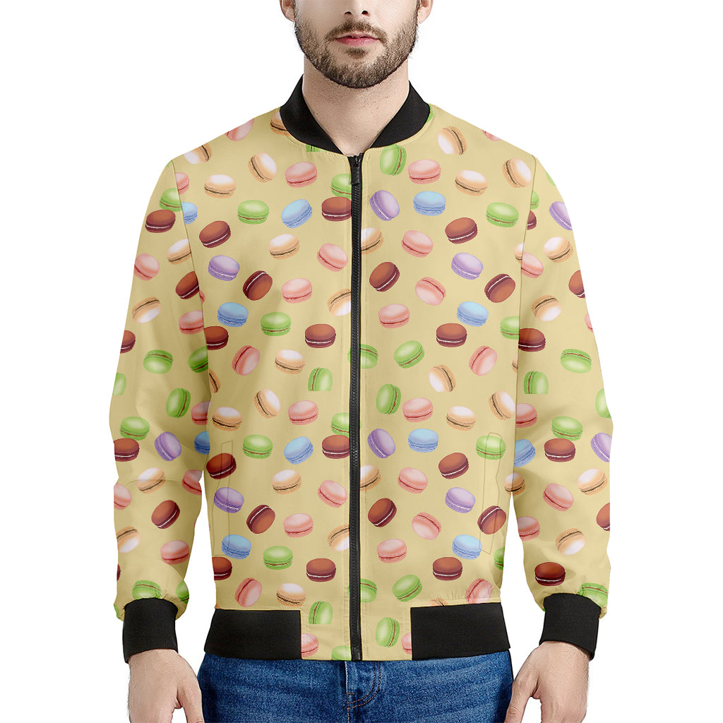Pastel Macaron Pattern Print Men's Bomber Jacket
